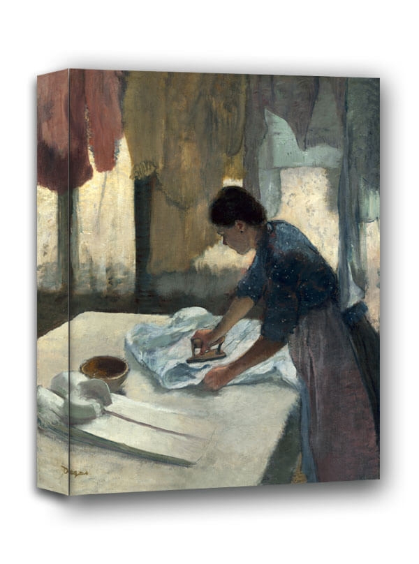 Zdjęcia - Obraz Woman Ironing begun, Edgar Degas -  na płótnie Wymiar do wyboru: 60x9