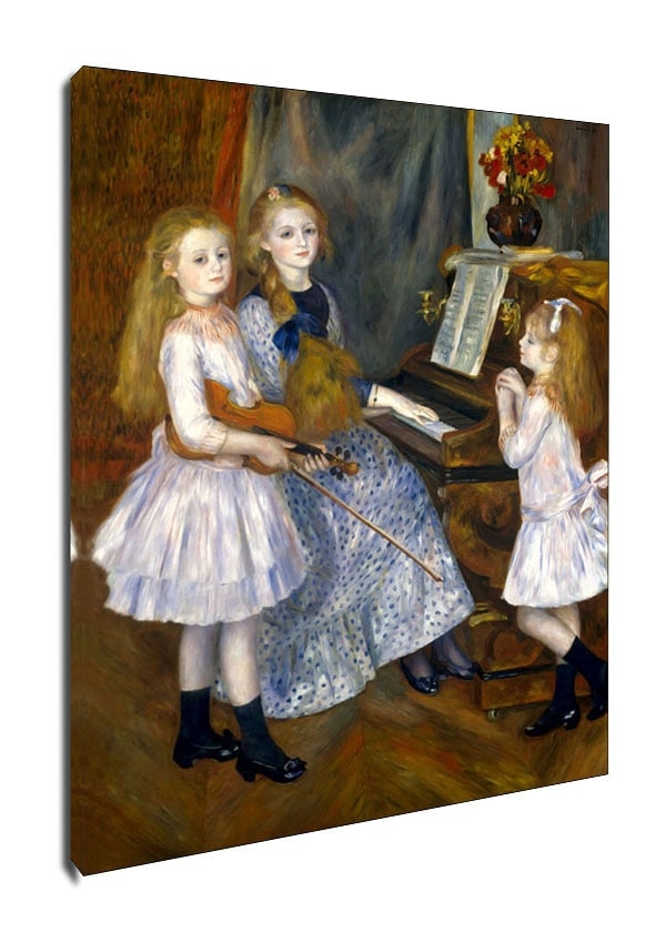 The Daughters of Catulle Mendès, Huguette (1871–1964), Claudine (1876–1937), and Helyonne (1879–1955), Auguste Renoir - obraz na płótnie Wymiar do wyb