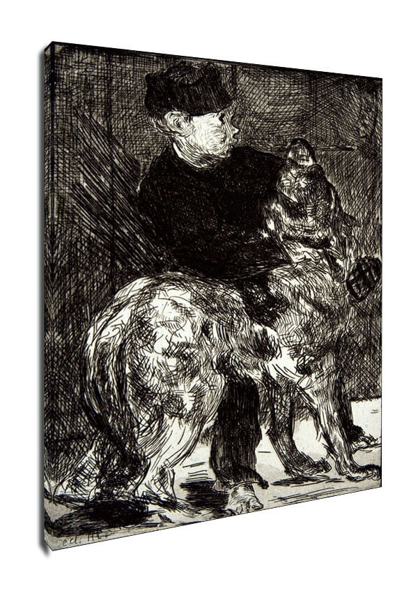 Фото - Картина A&D Boy and Dog, Edouard Manet - obraz na płótnie Wymiar do wyboru: 60x90 cm 