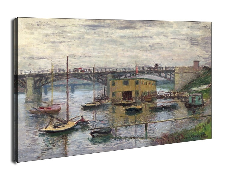 Bridge at Argenteuil on a Gray Day, Claude Monet - obraz na płótnie Wymiar do wyboru: 30x20 cm