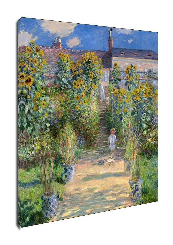 The Artist's Garden at Vétheuil, Claude Monet - obraz na płótnie Wymiar do wyboru: 60x80 cm