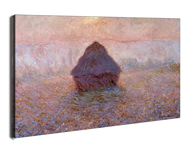 Grainstack sun in the mist, Claude Monet - obraz na płótnie Wymiar do wyboru: 90x60 cm