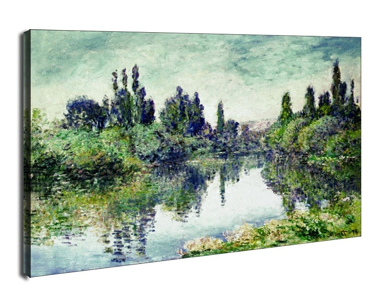 Morning on the seine near vetheuil, Claude Monet - obraz na płótnie Wymiar do wyboru: 80x60 cm