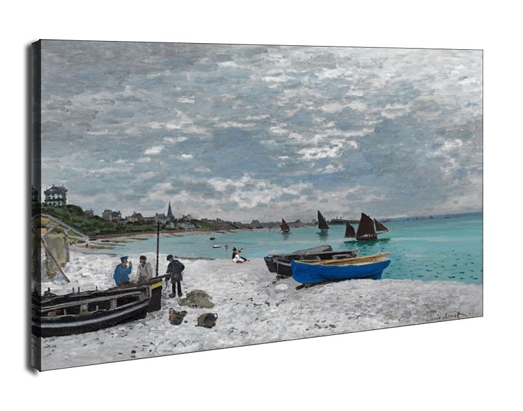 Фото - Картина Claude Monet The beach at sainte adresse,  - obraz na płótnie Wymiar do wyb 