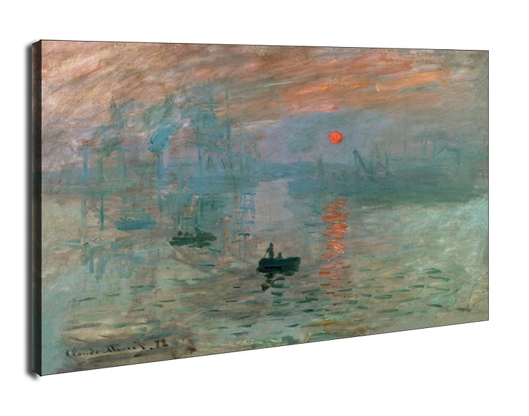 Фото - Картина Claude Monet Impresja Wschód Słońca,  - obraz na płótnie Wymiar do wyboru: 