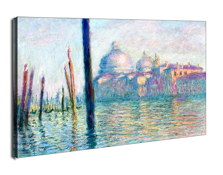 Zdjęcia - Obraz Grand The  canal in venice, Claude Monet -  na płótnie Wymiar do wybor 