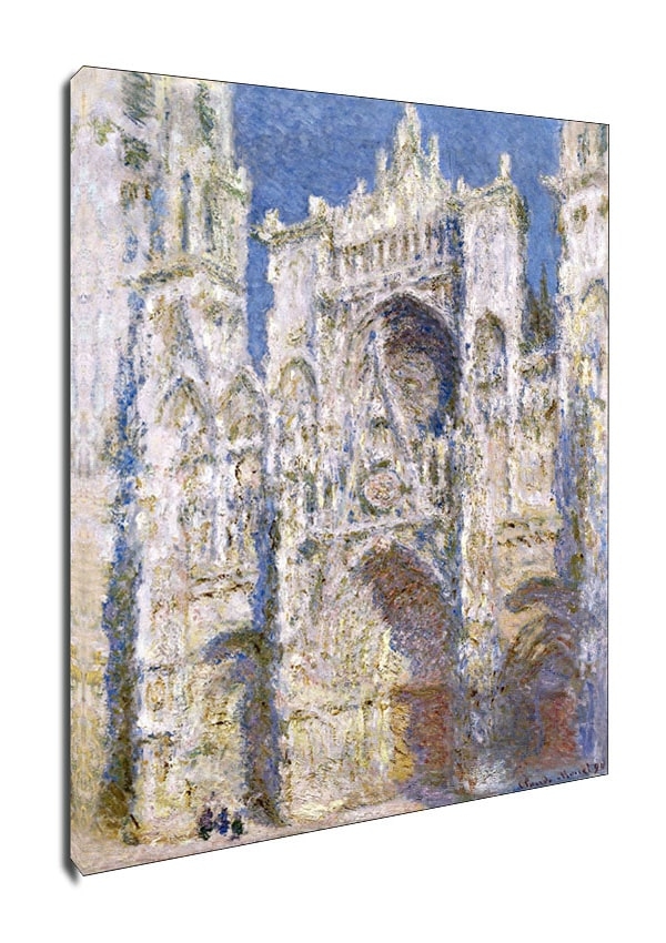 Katedra w Rouen Zachodnia Fasada w Promieniach Słońca, Claude Monet - obraz na płótnie Wymiar do wyboru: 60x90 cm