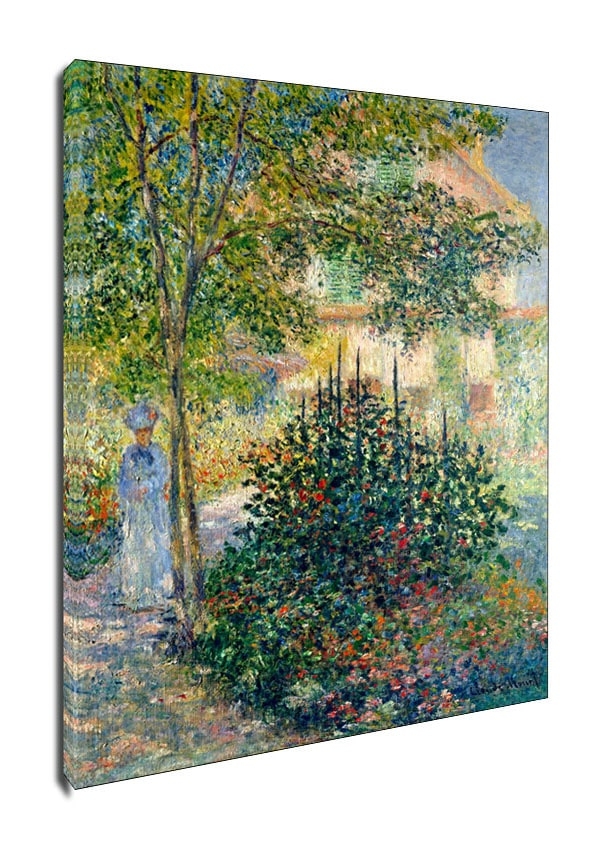 Camille monet in the garden at the house in argenteuil, Claude Monet - obraz na płótnie Wymiar do wyboru: 50x70 cm