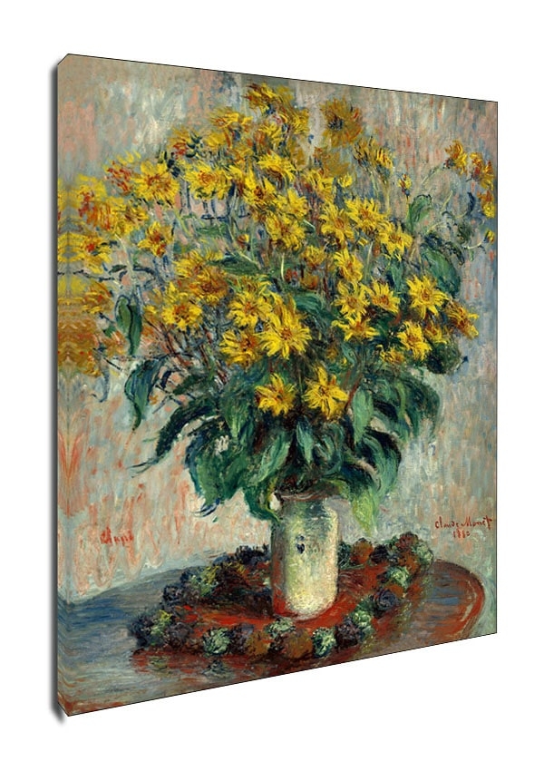Фото - Картина Claude Monet Jerusalem Artichoke Flowers,  - obraz na płótnie Wymiar do wyb 