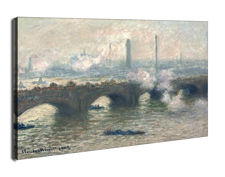 Waterloo Bridge, Gray Day, Claude Monet - obraz na płótnie Wymiar do wyboru: 40x30 cm