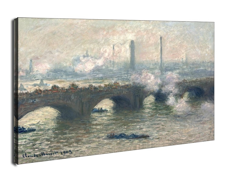 Фото - Картина Claude Monet Waterloo Bridge, Gray Day,  - obraz na płótnie Wymiar do wybor 