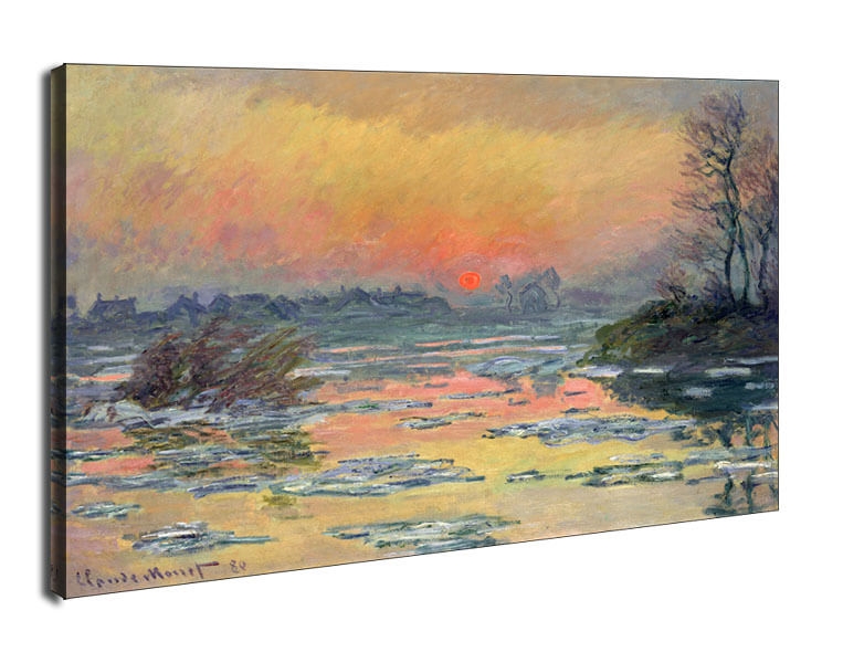 Фото - Картина Claude Monet Sunset on the Seine in Winter,  - obraz na płótnie Wymiar do w 
