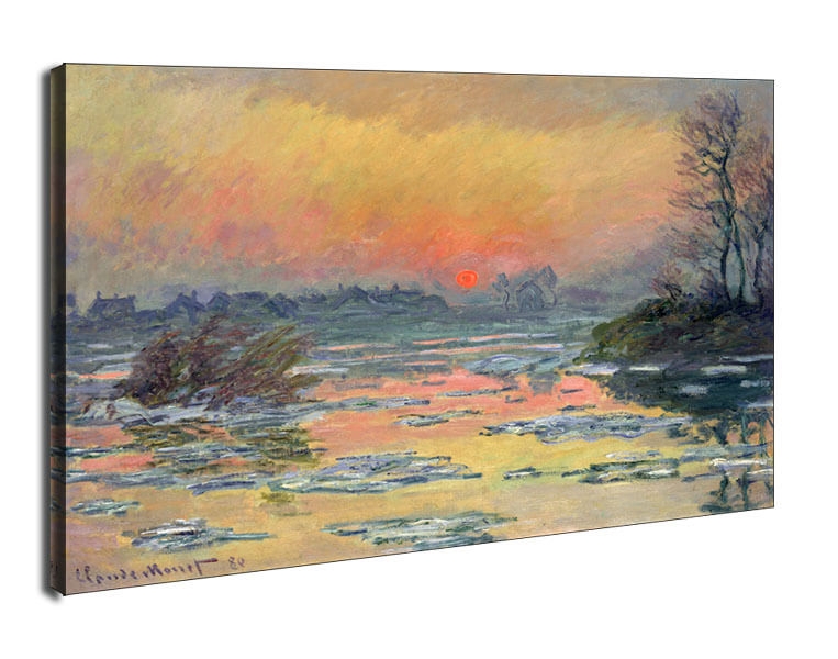 Sunset on the Seine in Winter, Claude Monet - obraz na płótnie Wymiar do wyboru: 90x60 cm
