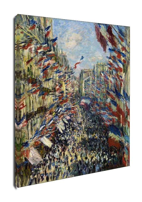 The rue montorgueil in paris celebration of june 30 1878, Claude Monet - obraz na płótnie Wymiar do wyboru: 60x90 cm
