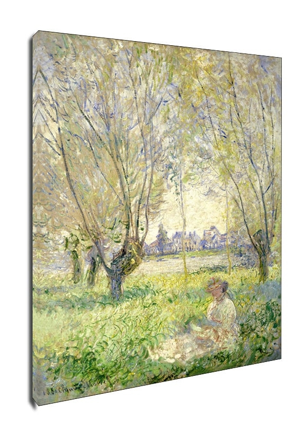 Woman Seated under the Willows, Claude Monet - obraz na płótnie Wymiar do wyboru: 60x80 cm