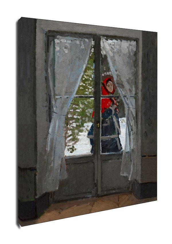 The Red Kerchief, Claude Monet - obraz na płótnie Wymiar do wyboru: 40x60 cm