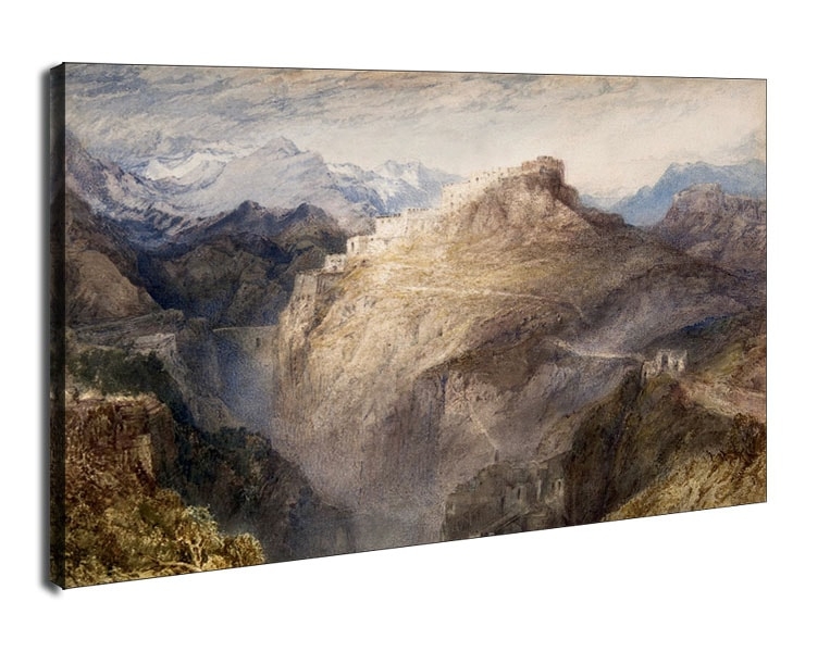 The Fort of L Esseillon, Val de la Maurienne, France, William Turner - obraz na płótnie Wymiar do wyboru: 120x90 cm