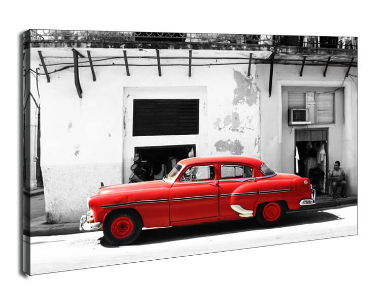 Фото - Картина Cuba Paris Cadillac, Havana Cuba - obraz na płótnie Wymiar do wyboru: 30x20 cm 