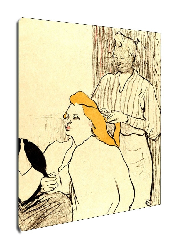 The Coiffure (Playbill for the Théâtre Libre), Henri de Toulouse-Lautrec - obraz na płótnie Wymiar do wyboru: 50x70 cm