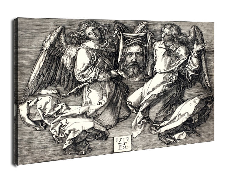 Sudarium displayed by two Angels, Albrecht Durer - obraz na płótnie Wymiar do wyboru: 70x50 cm
