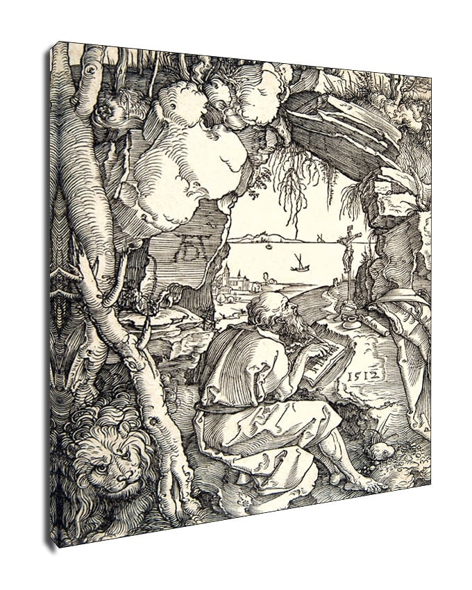 Saint Jerome in a Cave, Albrecht Durer - obraz na płótnie Wymiar do wyboru: 40x60 cm