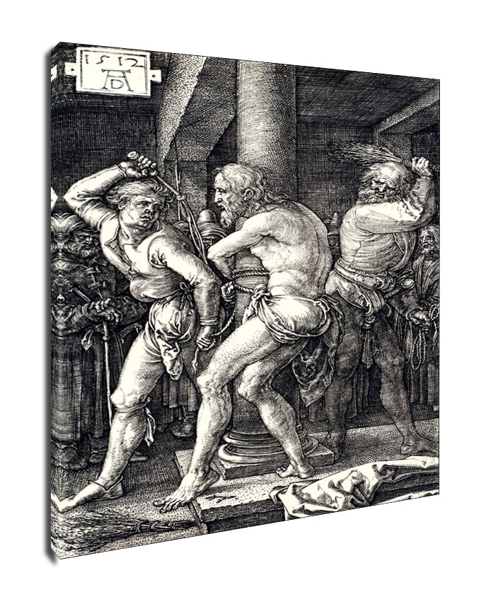Flagellation of Christ, from The Passion, Albrecht Durer - obraz na płótnie Wymiar do wyboru: 61x91,5 cm
