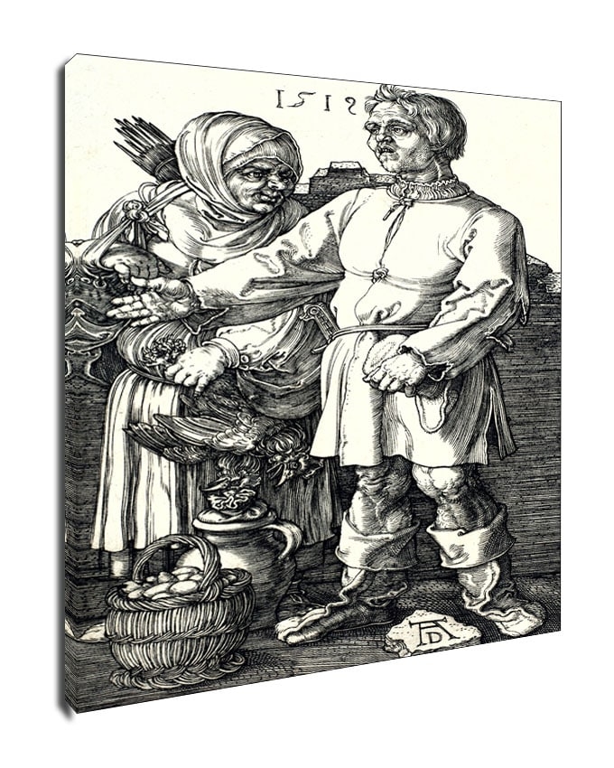 The Peasant Couple at Market, Albrecht Durer - obraz na płótnie Wymiar do wyboru: 30x40 cm