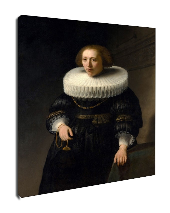 Portrait of a Woman, probably a Member of the Van Beresteyn Family, Rembrandt - obraz na płótnie Wymiar do wyboru: 90x120 cm
