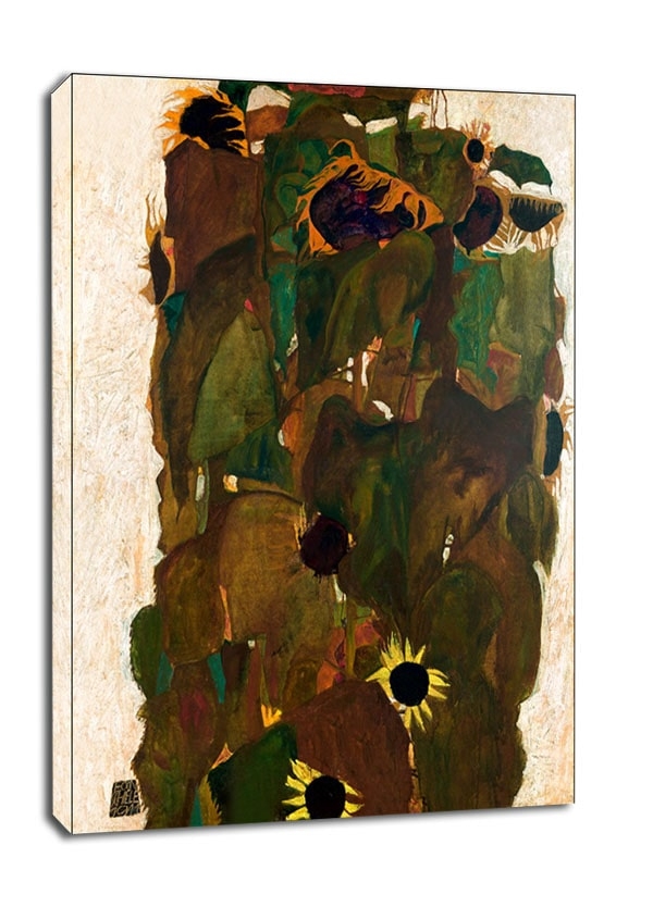 Słoneczniki, Egon Schiele - obraz na płótnie Wymiar do wyboru: 90x120 cm