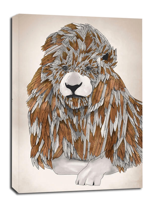 feathered lion - obraz na płótnie Wymiar do wyboru: 40x60 cm