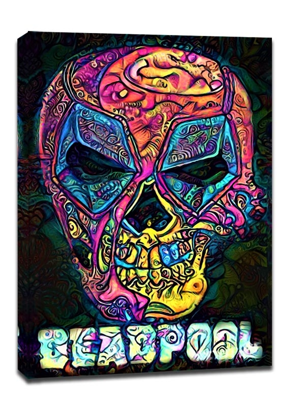 PsychoSkulls, Deadpool, Marvel - obraz na płótnie Wymiar do wyboru: 60x80 cm