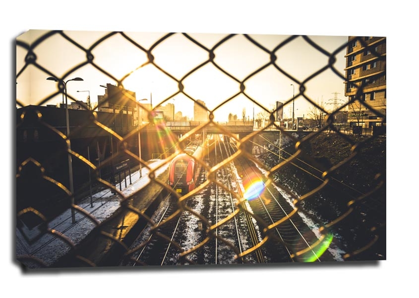 Warszawa W Stronę Słońca - obraz na płótnie Wymiar do wyboru: 91,5x61 cm