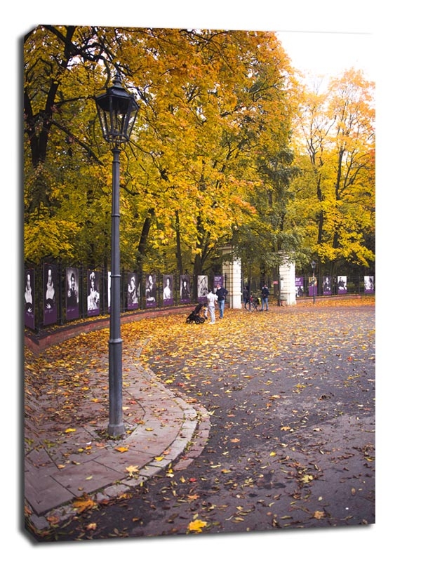 Warszawa Jesień w Łazienkach III - obraz na płótnie Wymiar do wyboru: 90x120 cm