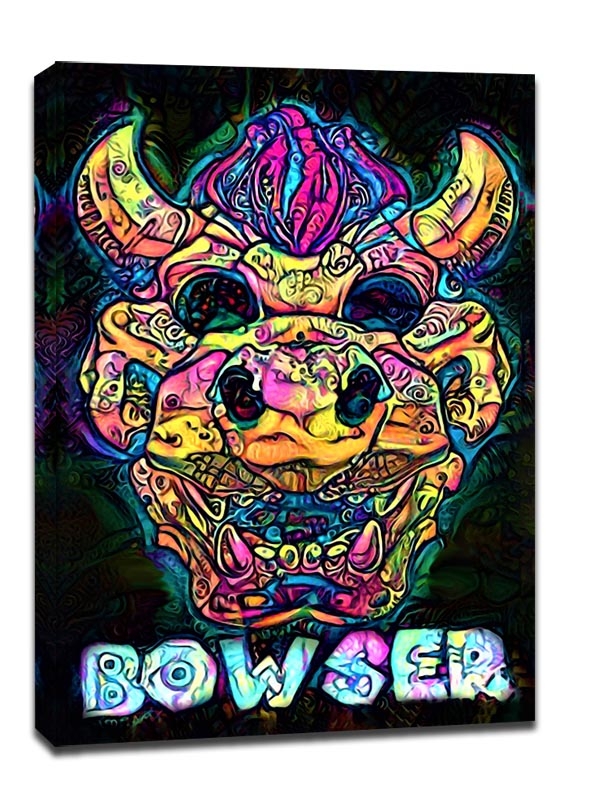 PsychoSkulls, Bowser, Mario Nintendo- obraz na płótnie Wymiar do wyboru: 50x70 cm
