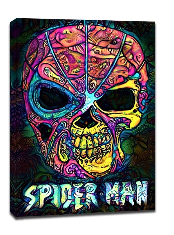 PsychoSkulls, Spider-Man, Marvel - obraz na płótnie Wymiar do wyboru: 40x60 cm