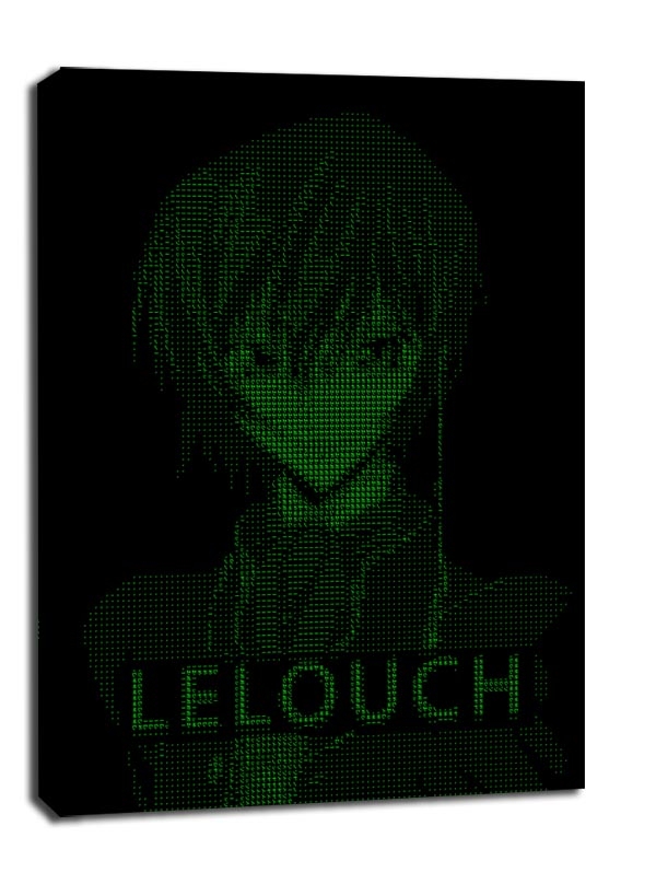 Zdjęcia - Obraz Code H4CK3D - Lelouch,  Geass -  na płótnie Wymiar do wyboru: 40x60 cm 