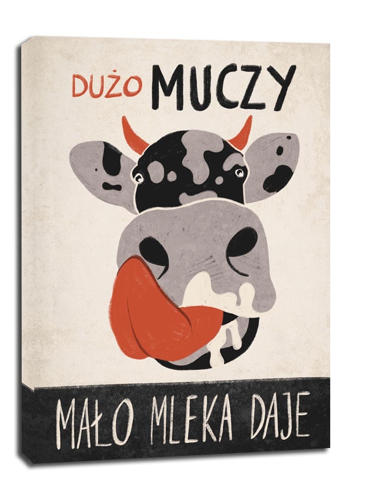 Krowa - obraz na płótnie Wymiar do wyboru: 40x50 cm