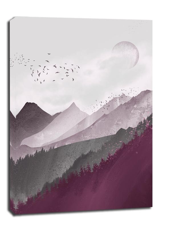 Różowe góry - obraz na płótnie Wymiar do wyboru: 40x50 cm