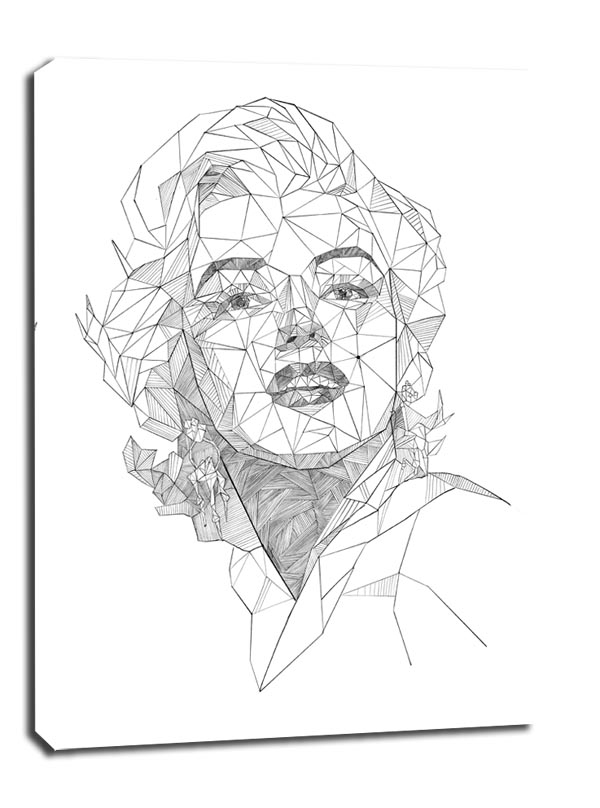 Geometryczna Marilyn Monroe - obraz na płótnie Wymiar do wyboru: 20x30 cm
