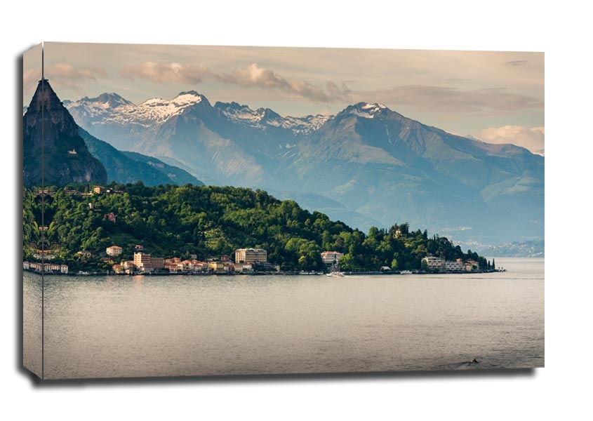 Zdjęcia - Obraz Como Kajak na jeziorze  -  na płótnie Wymiar do wyboru: 30x20 cm 