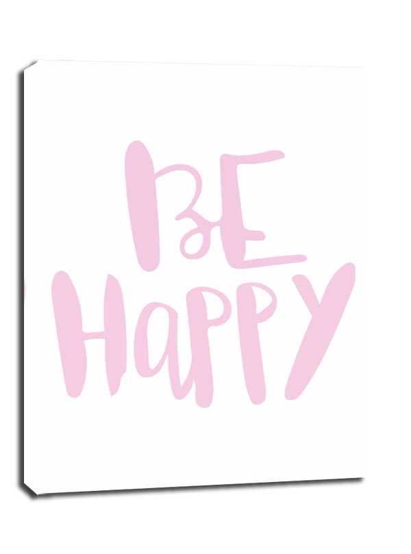 Happy różowy - obraz na płótnie Wymiar do wyboru: 20x30 cm