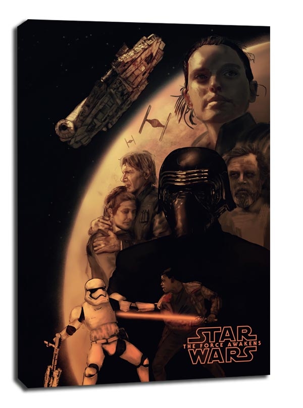 Star Wars Gwiezdne Wojny Przebudzenie Mocy - obraz na płótnie Wymiar do wyboru: 61x91,5 cm