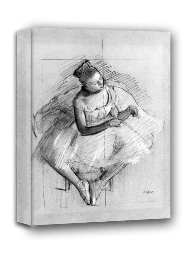 Seated Dancer, Edgar Degas - obraz na płótnie Wymiar do wyboru: 90x120 cm