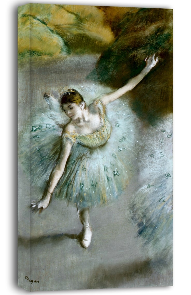 Dancer in Green, Edgar Degas - obraz na płótnie Wymiar do wyboru: 60x80 cm