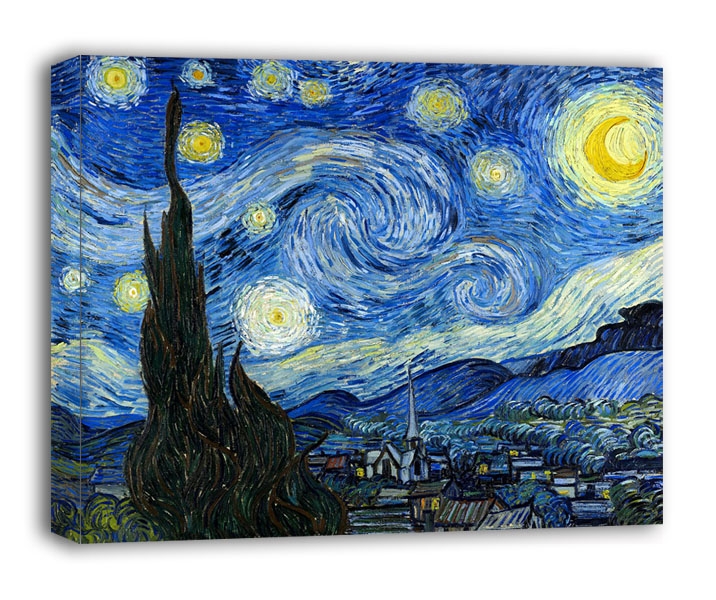 Gwiaździsta noc - Vincent van Gogh - obraz na płótnie Wymiar do wyboru: 50x40 cm