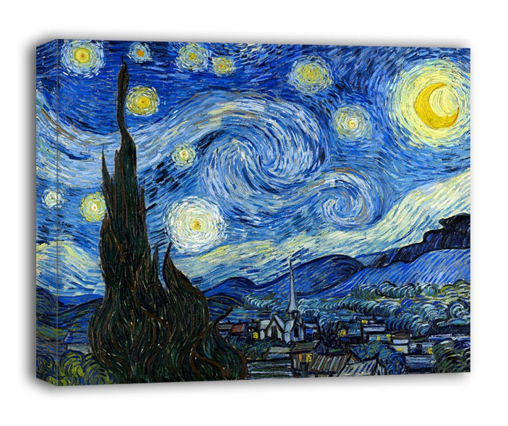 Zdjęcia - Obraz Vincent Gwiaździsta noc -  van Gogh -  na płótnie Wymiar do wyboru: 60 