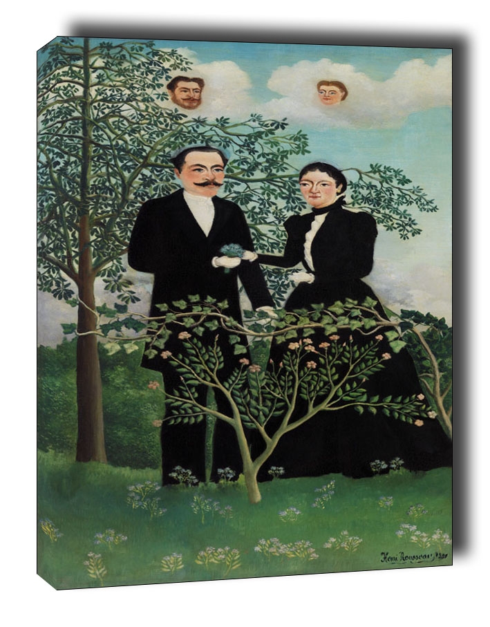 The Past and the Present, or Philosophical Thought, Henri Rousseau - obraz na płótnie Wymiar do wyboru: 40x50 cm