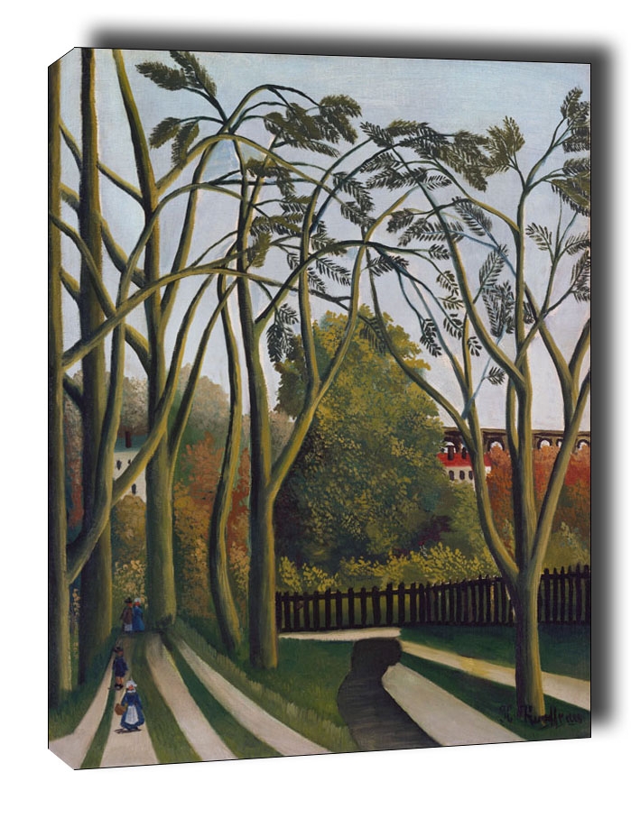 The Banks of the Bièvre near Bicêtre, Henri Rousseau - obraz na płótnie Wymiar do wyboru: 50x70 cm