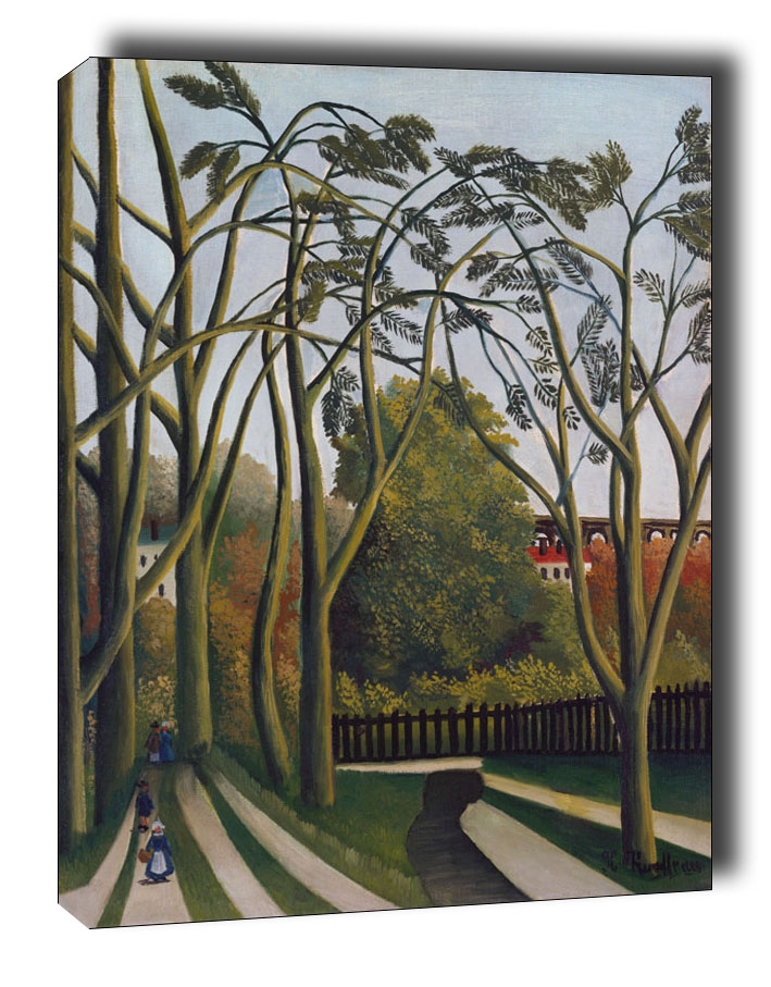 The Banks of the Bièvre near Bicêtre, Henri Rousseau - obraz na płótnie Wymiar do wyboru: 61x91,5 cm