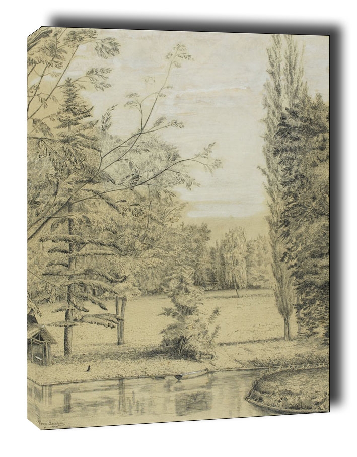 River and Park Landscape, Henri Rousseau - obraz na płótnie Wymiar do wyboru: 61x91,5 cm